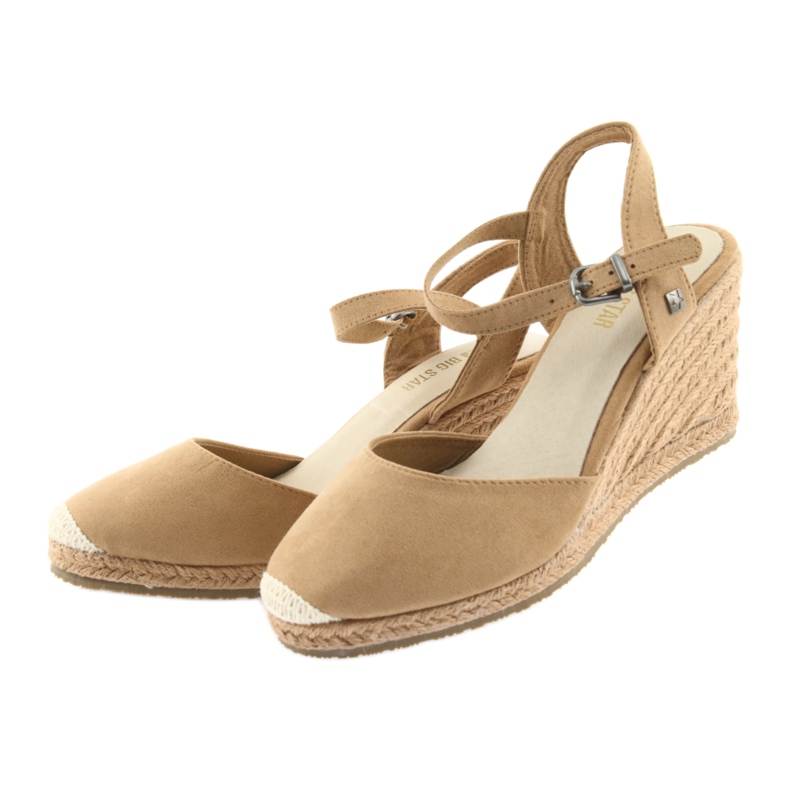 Big Star sandals espadrilles 274A169 C.beż brown 3