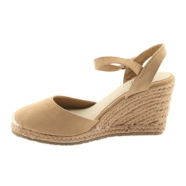 Big Star sandals espadrilles 274A169 C.beż brown 2