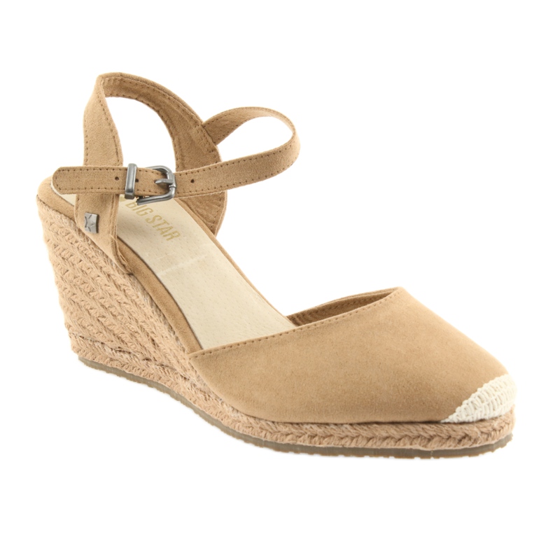 Big Star sandals espadrilles 274A169 C.beż brown 1