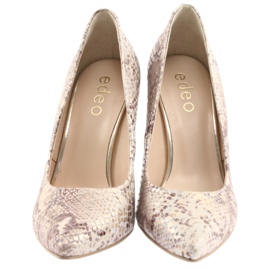 Women's pumps Edeo 3313 snakeskin beige golden 5 Women's pumps Edeo 3313 snakeskin beige golden 5
