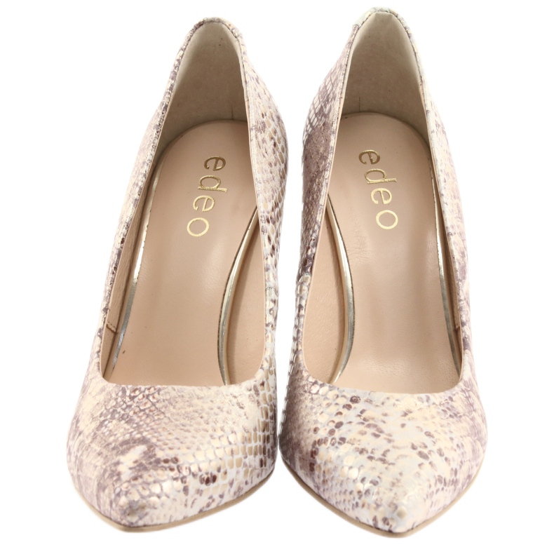 Women's pumps Edeo 3313 snakeskin beige golden 5 Women's pumps Edeo 3313 snakeskin beige golden 5