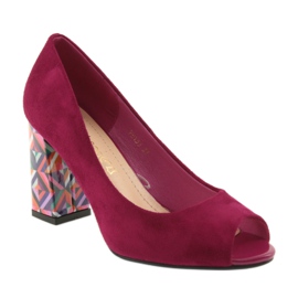 Suede pumps Sergio Leone 133 fuchsia pink 1