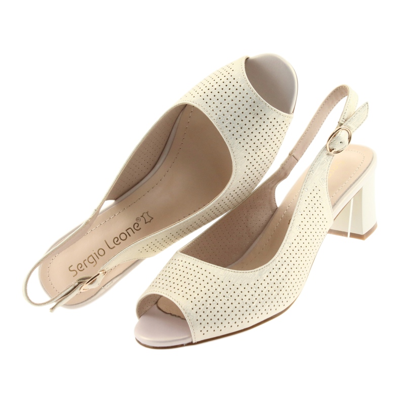 Sandals on the post of Sergio Leone 794 gold golden 5