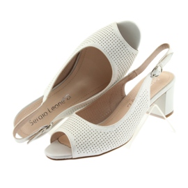 Sandals on the post of Sergio Leone 794 silver grey 5