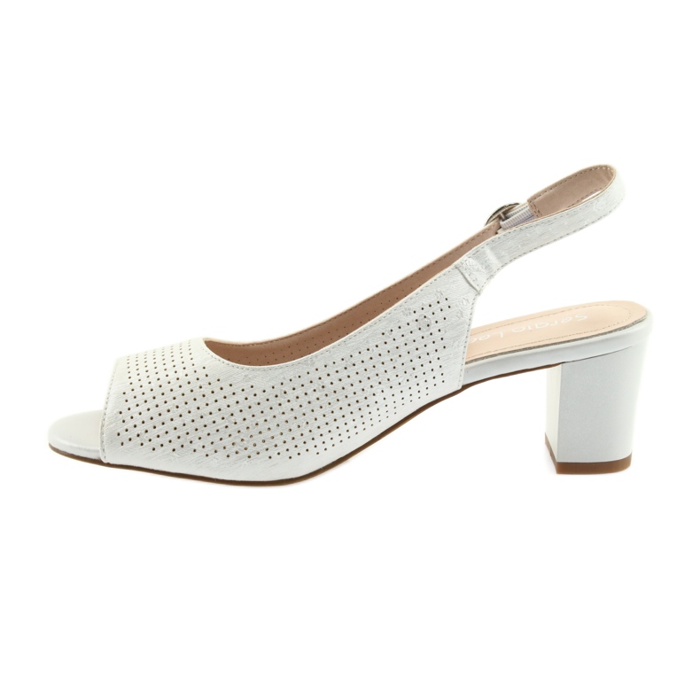 Sandals on the post of Sergio Leone 794 silver grey 2