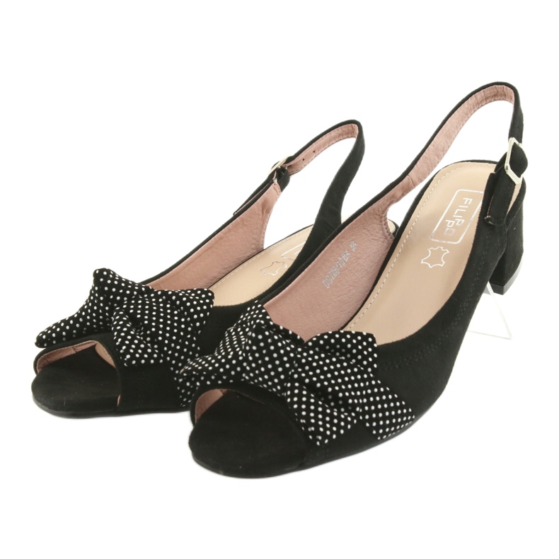 Bow Sandals Filippo 788 black / dots white 3 Bow Sandals Filippo 788 black / dots white 3
