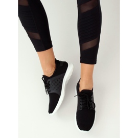 Black sports shoes 7758-Y Black 1