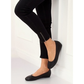 Black wedge ballerinas 7849-P Black 1
