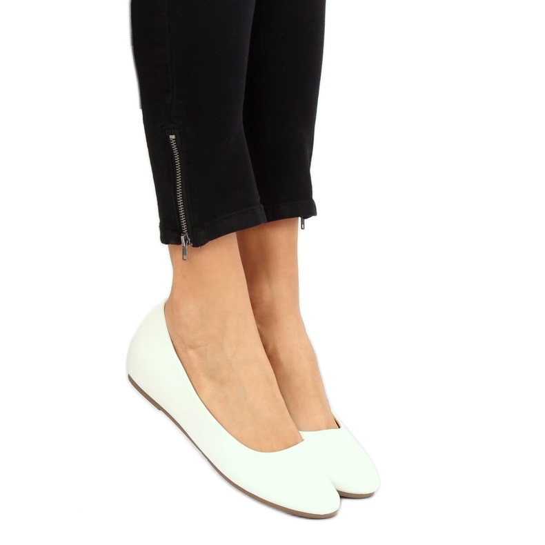 Wedge ballerinas white 7849-P White 1