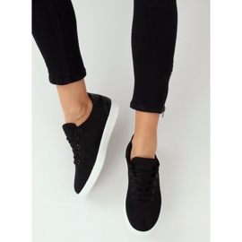 Black women's black sneakers 7062-Y Black 1