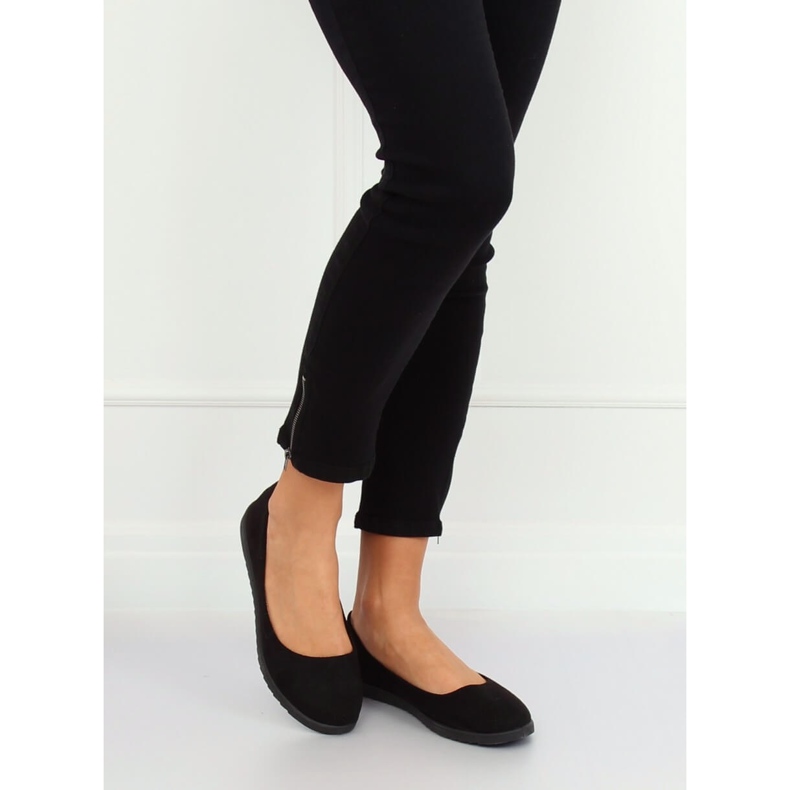 Black women's ballerinas 7845-P Black 2