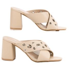 Beige Slippers On The Bar 1