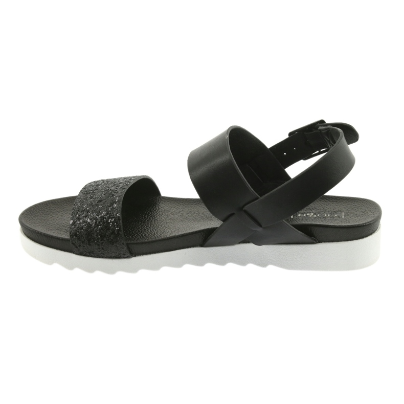 Comfortable black Filippo 685 sandals with glitter 2