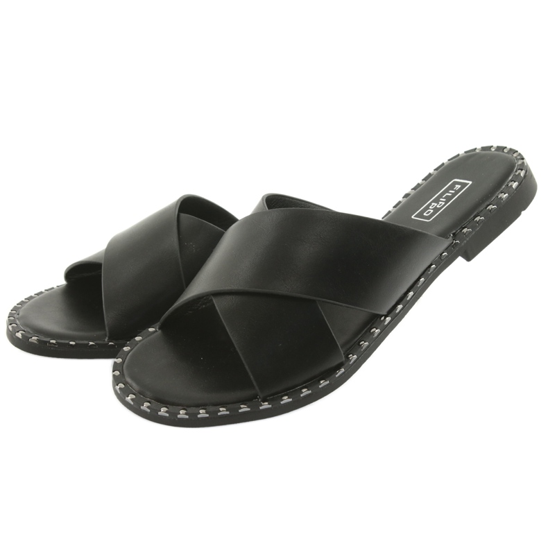 Filippo Black with studs Slippers 3
