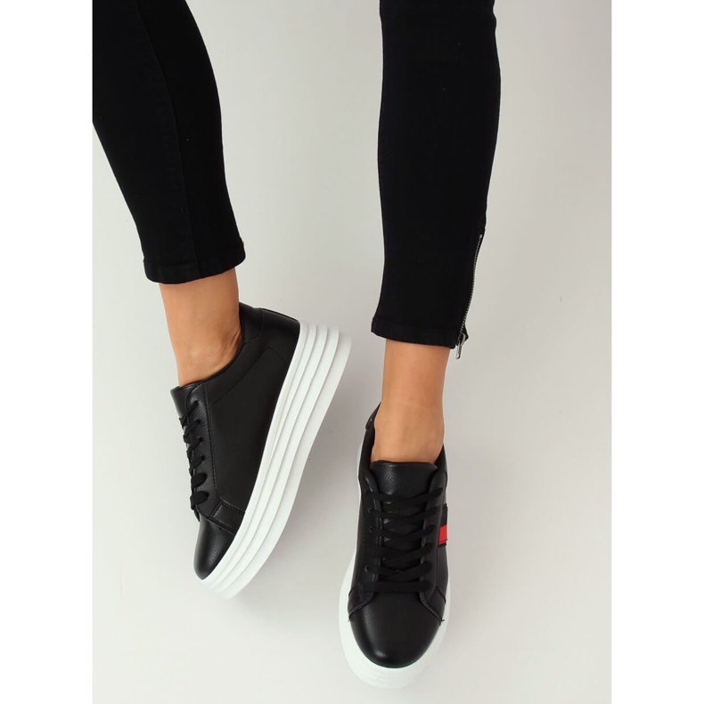 Black B0-12 Black sneakers on a high sole 1