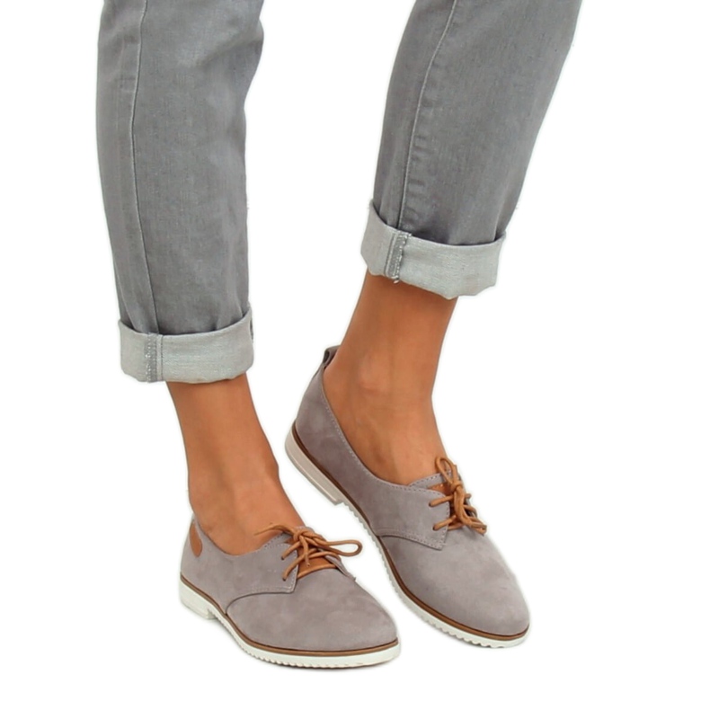 Gray Women's gray loafers 6907-BL Gray grey 1
