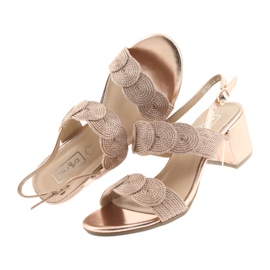 Sandals with golden cord soutache Filippo 793 5