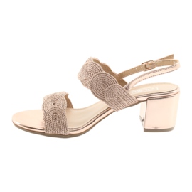 Sandals with golden cord soutache Filippo 793 2