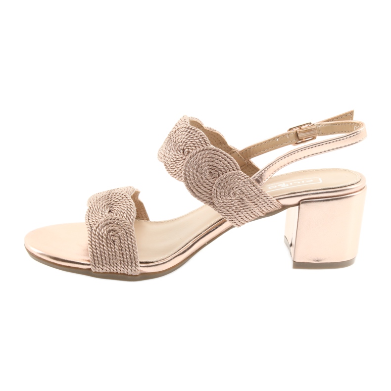 Sandals with golden cord soutache Filippo 793 2