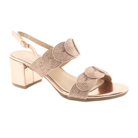 Sandals with golden cord soutache Filippo 793 1