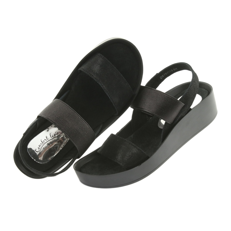 Black profiled sandals Filippo 767 4