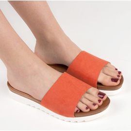 Orange suede VINCEZA slippers 1 Orange suede VINCEZA slippers 1