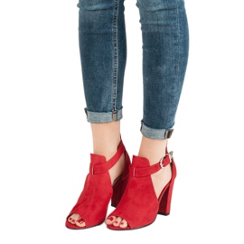 Queen Vivi Suede Shoes On A Bar red 1