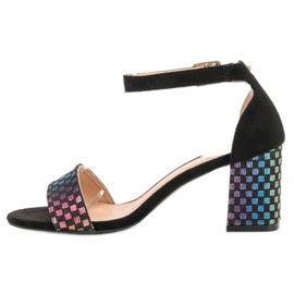 Fashionable VINCEZA sandals black multicolored 1