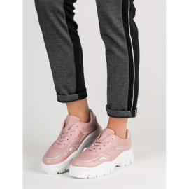 Pink Sneakers With Holo Effect 2