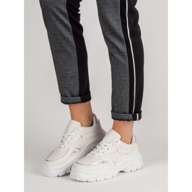 White Sneakers With Holo Effect 2