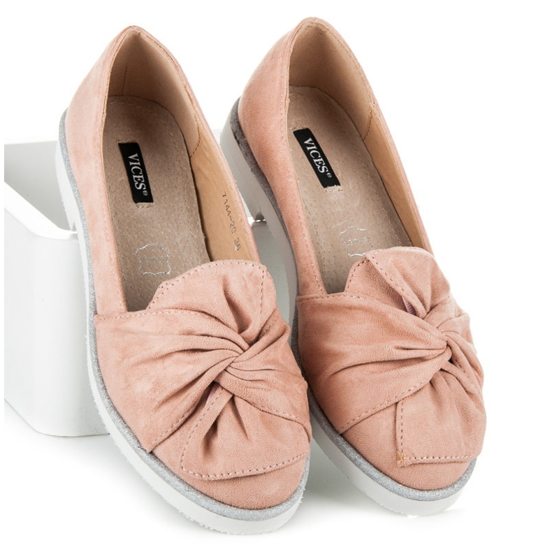 Vices Suede Shoes With Glitter Decorations pink 2