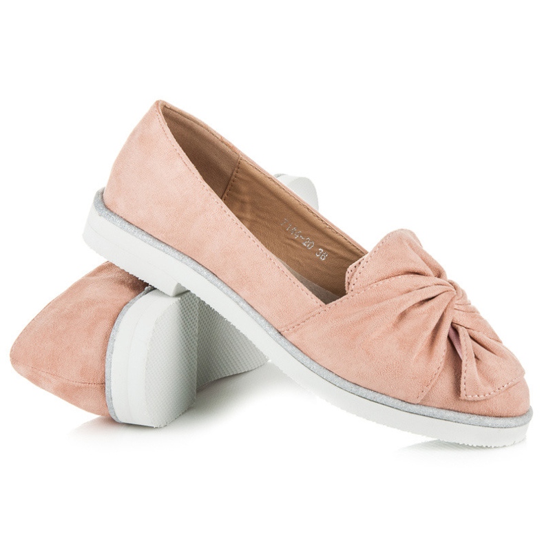 Vices Suede Shoes With Glitter Decorations pink 1