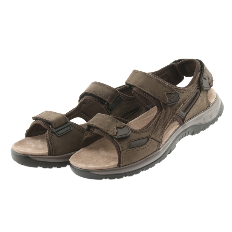Velcro sandals, light EVA DK brown bottom 3