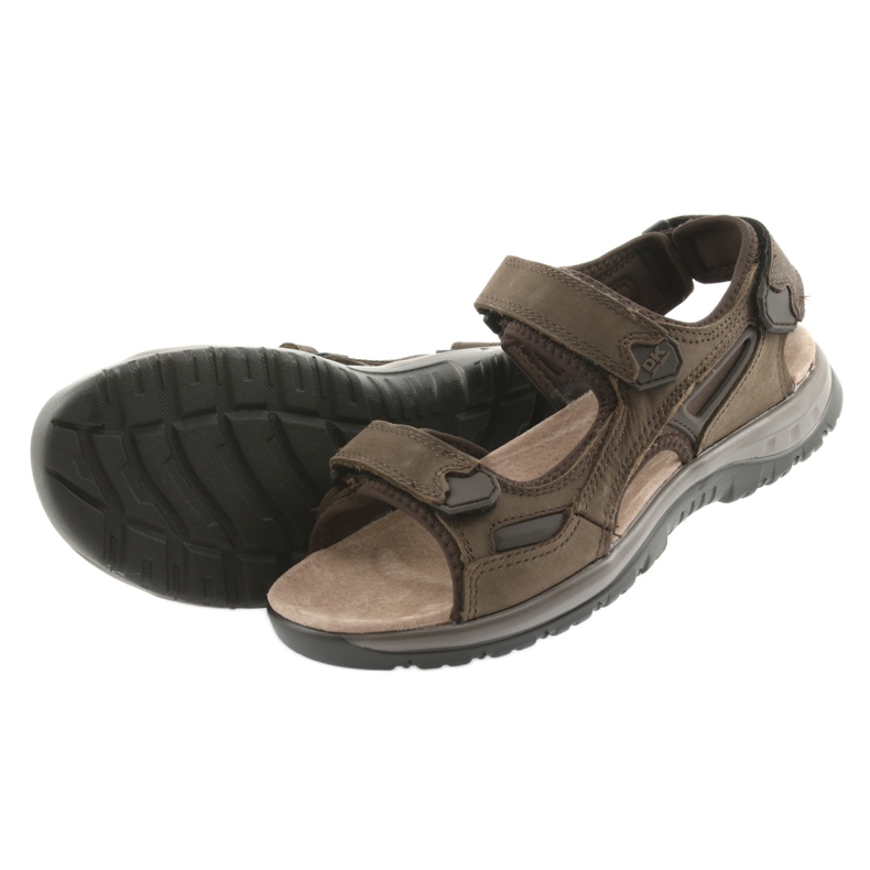 Velcro sandals, light EVA DK brown bottom 4