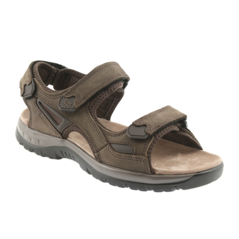 Velcro sandals, light EVA DK brown bottom 1