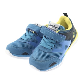 Blue American Club ES35 sports shoes yellow navy blue 9