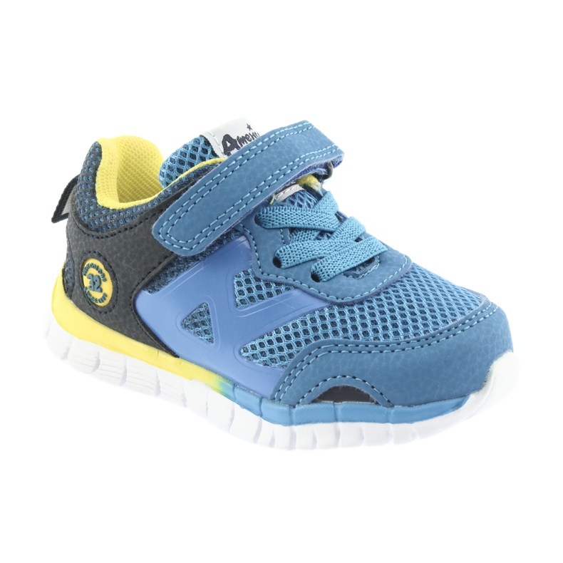 Blue American Club ES35 sports shoes yellow navy blue 3