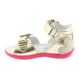 Bartek Leather girls' leather sandals with a butterfly 51569 zlotys golden 2