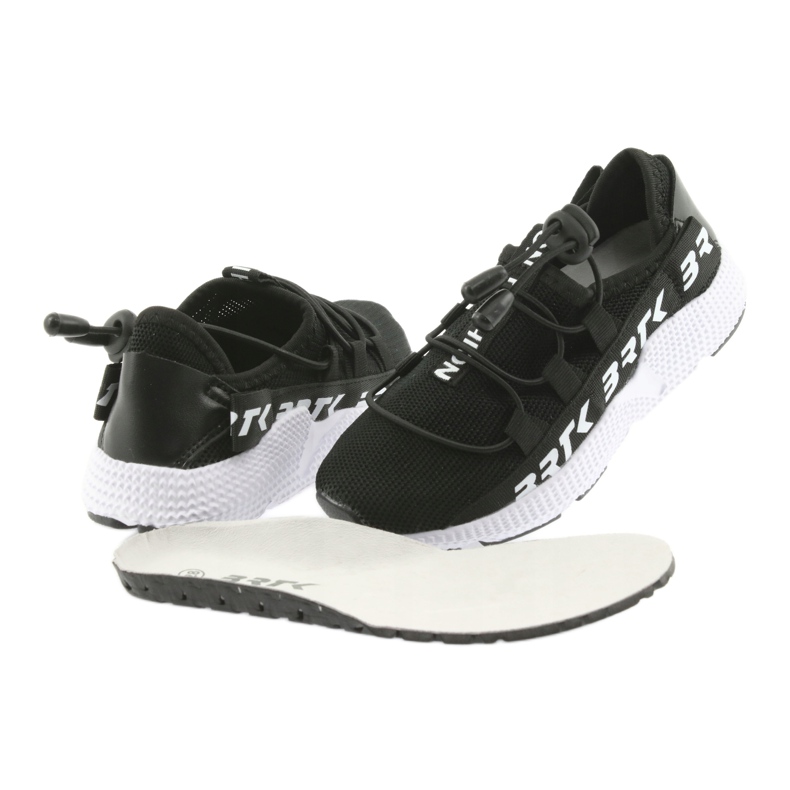 Bartek black sports shoes 55109 insole leather white 4
