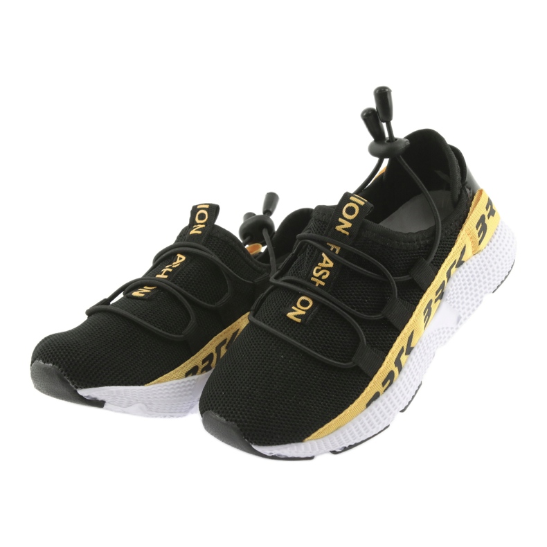 Bartek black sports shoes 55109 insole leather yellow 3