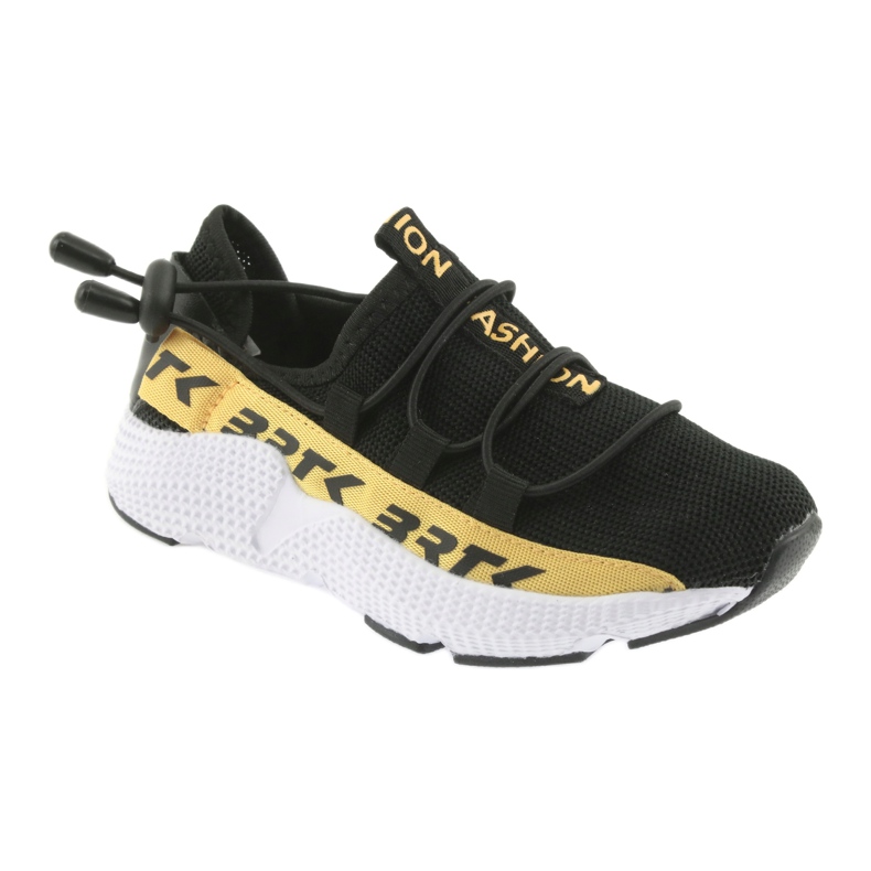 Bartek black sports shoes 55109 insole leather yellow 1