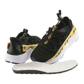 Bartek black sports shoes 55109 insole leather yellow 4