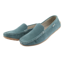 American Club Women's loafers, denim blue leather 3