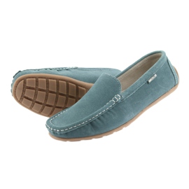 American Club Women's loafers, denim blue leather 5 American Club Women's loafers, denim blue leather 5