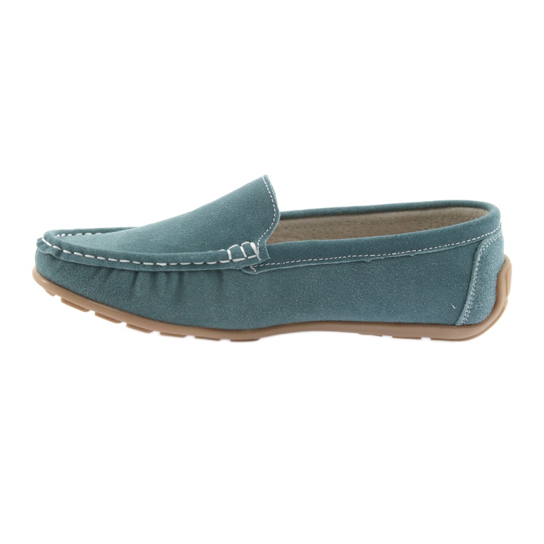 American Club Women's loafers, denim blue leather 2 American Club Women's loafers, denim blue leather 2