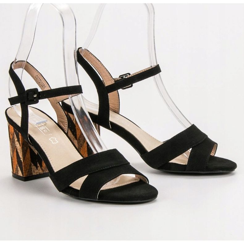 Filippo Sandals On Cork High Heels black 1