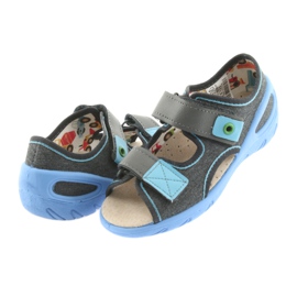 Befado children's shoes pu 065X125 blue grey 5