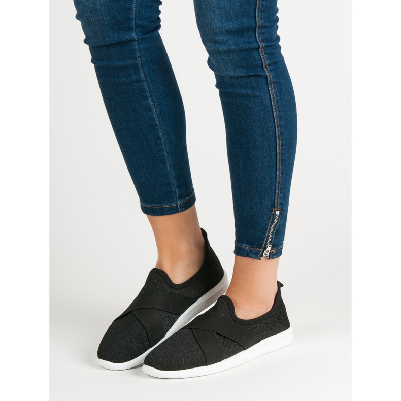 Ideal Shoes Slip-on Sports Shoes black 1 Ideal Shoes Slip-on Sports Shoes black 1