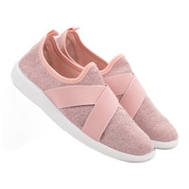 Ideal Shoes Slip-on Sports Shoes pink 2 Ideal Shoes Slip-on Sports Shoes pink 2