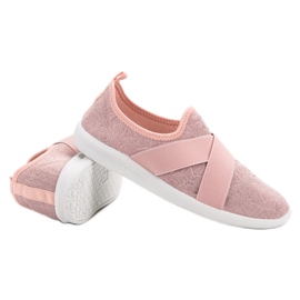 Ideal Shoes Slip-on Sports Shoes pink 1 Ideal Shoes Slip-on Sports Shoes pink 1